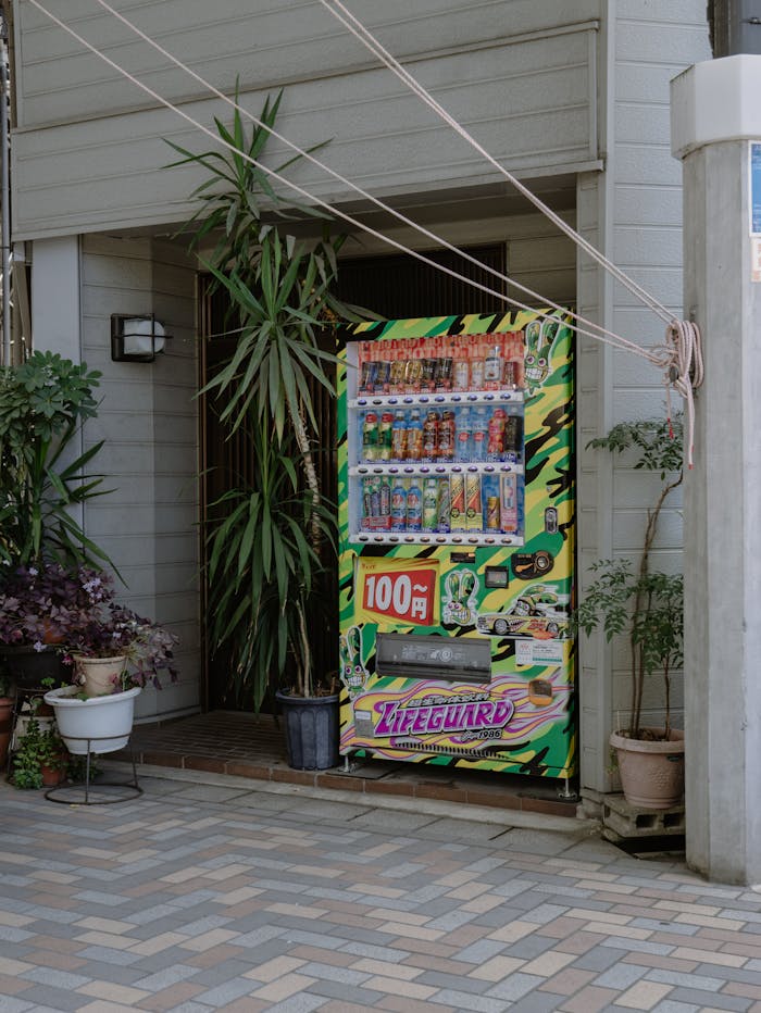 Vending Machine by the Sidewalk